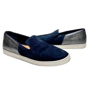 Birdies The Swift Slip-On Sneaker Nigh Sky Suede Metallic